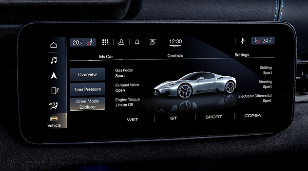 Blue theme HVAC controls