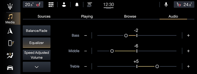 Blue theme HVAC controls